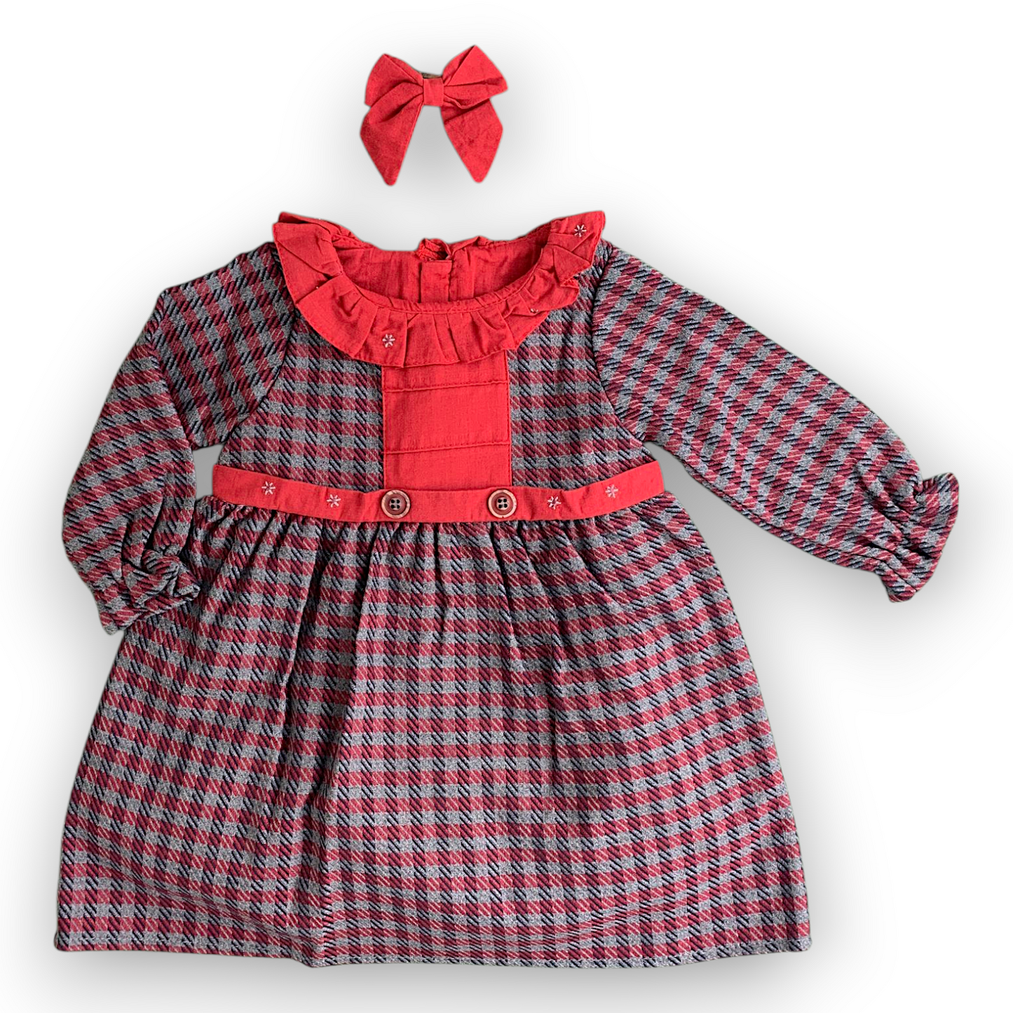 CA201103 Lovely Girl Salopette Set 3pcs Set, catset3pcs, Girl, Green, Winter, Heart, White, Band, Bandana, L6