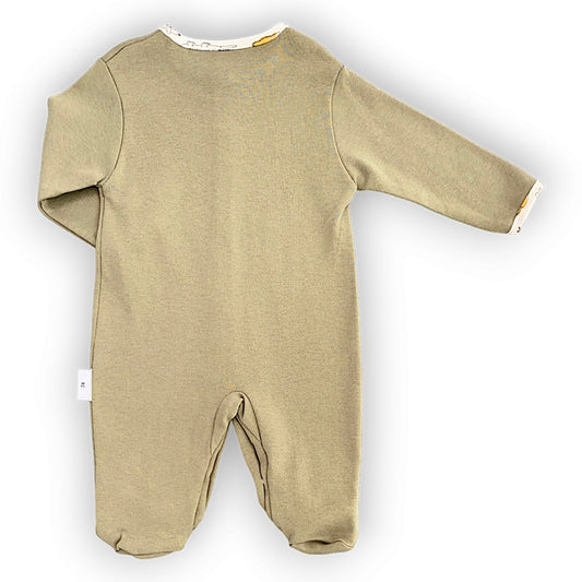 Basic Olive Green With Elephant Jumpsuit