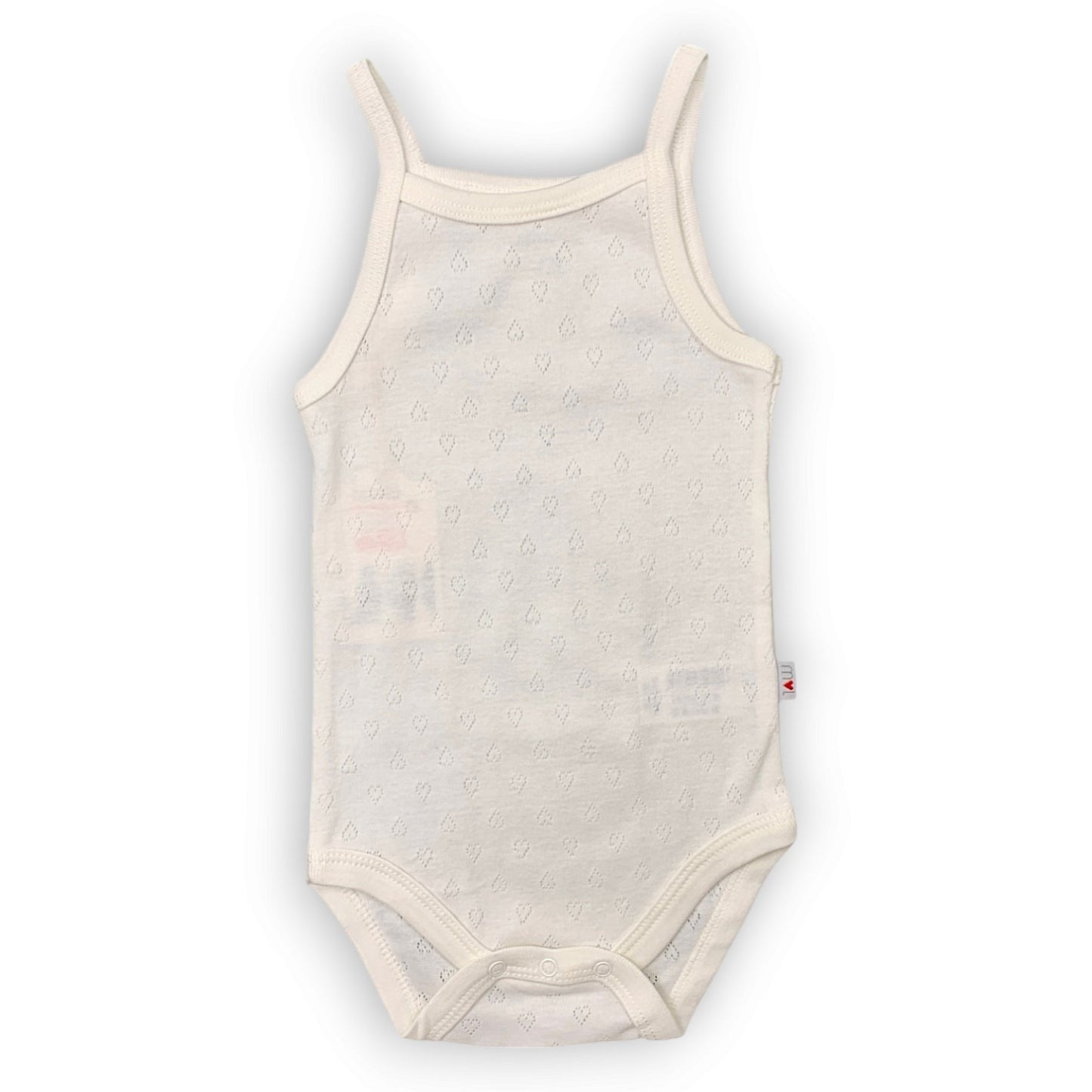 ML372 Organic Cotton Off-white Hearts Body with Straps