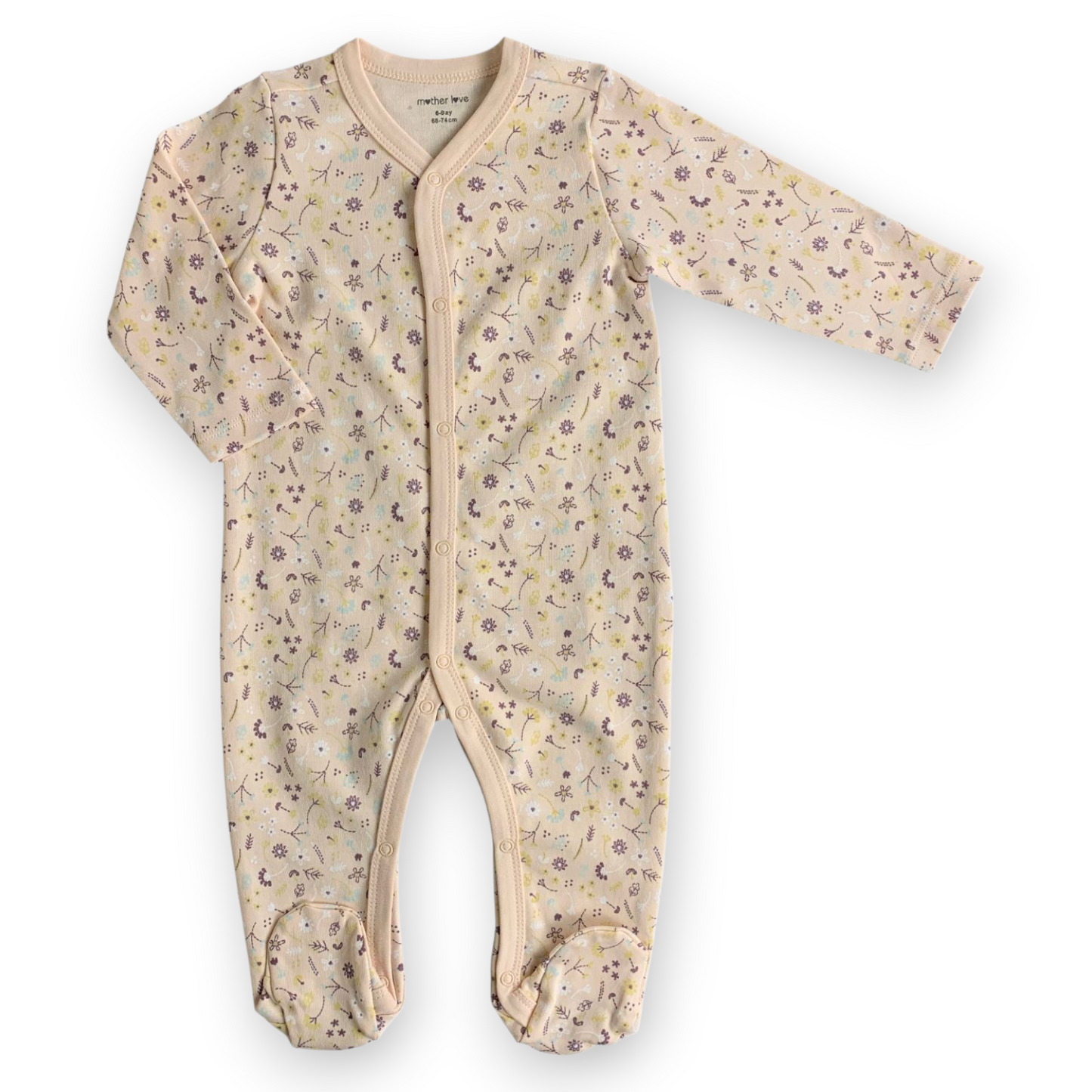 ML423 Beige Flowery Jumpsuit