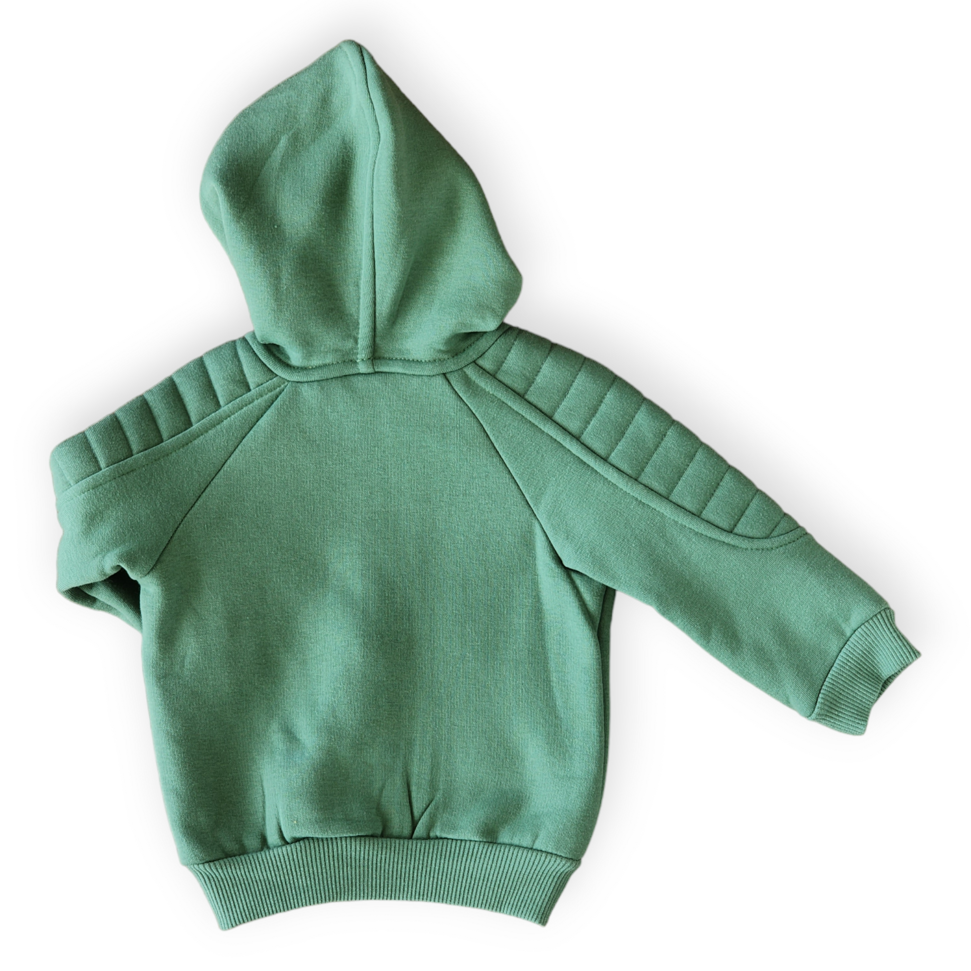 Motorcyle Club Green Warm Jacket with Hoodie-Boy, catboy, catjacket, FW23, Green, Jacket, Long Sleeve, Motorcycle, Velour, Warm-MiniWorld-[Too Twee]-[Tootwee]-[baby]-[newborn]-[clothes]-[essentials]-[toys]-[Lebanon]