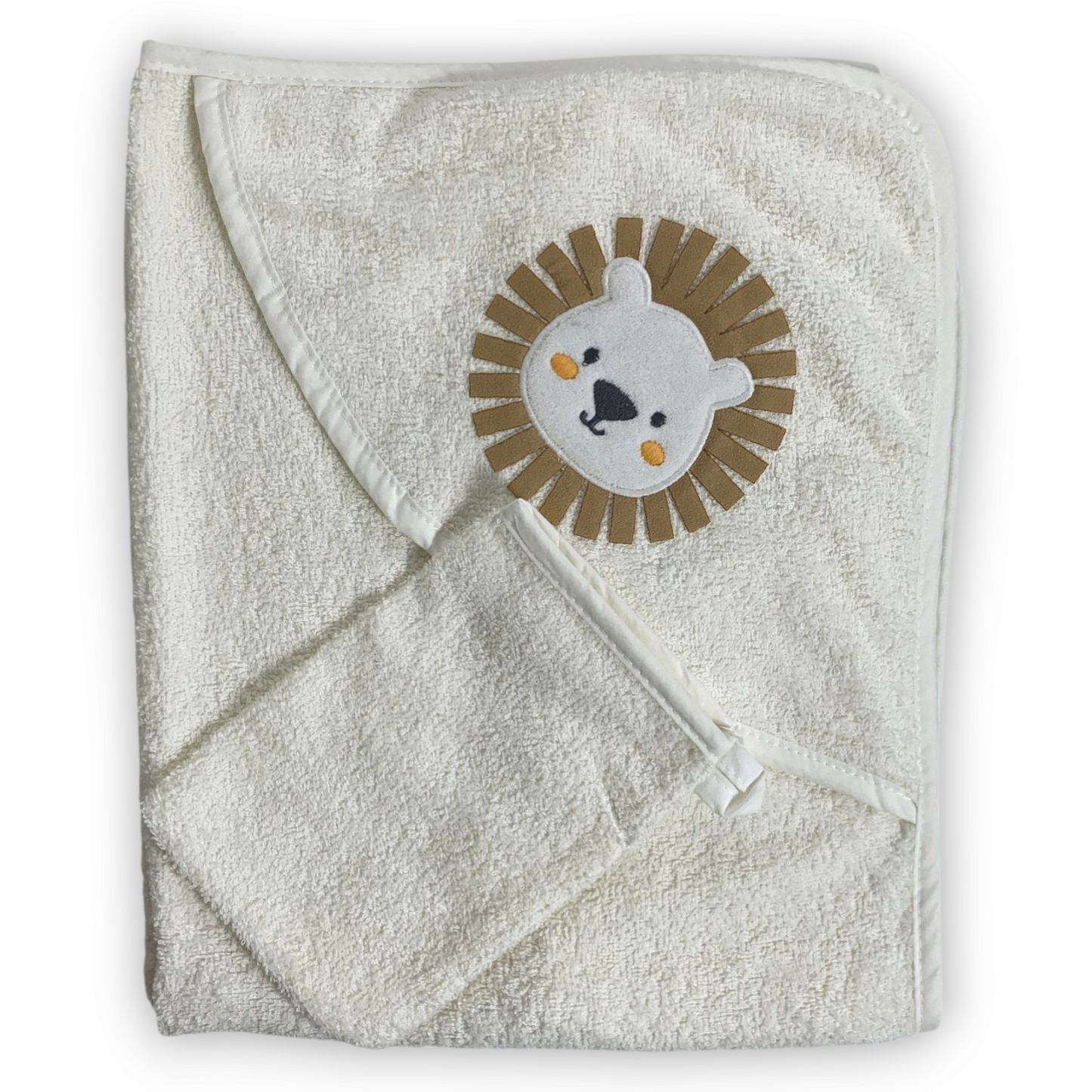 Lion Shower Towel with Bath Glove