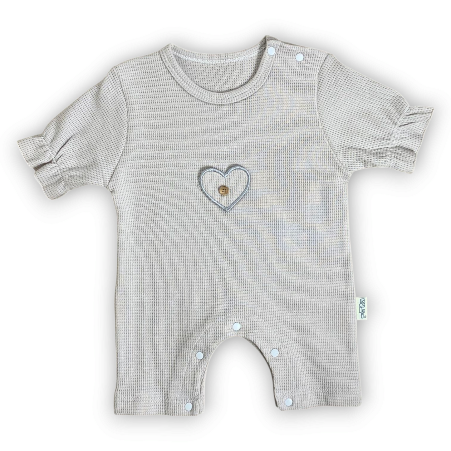 Basic Grey Romper with Heart