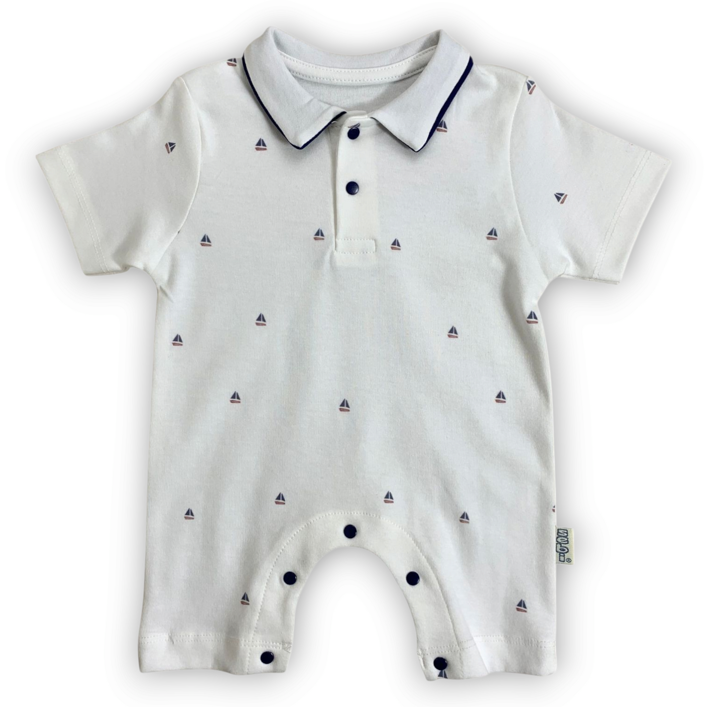 Romper with Boat prints