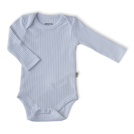 Organic Cotton White Unisex Body-Basic, Body, Bodysuit, Boy, catboy, catgirl, catunisex, Creeper, Girl, Long Sleeve, Onesie, Organic, Unisex, White-BabyCosy-[Too Twee]-[Tootwee]-[baby]-[newborn]-[clothes]-[essentials]-[toys]-[Lebanon]