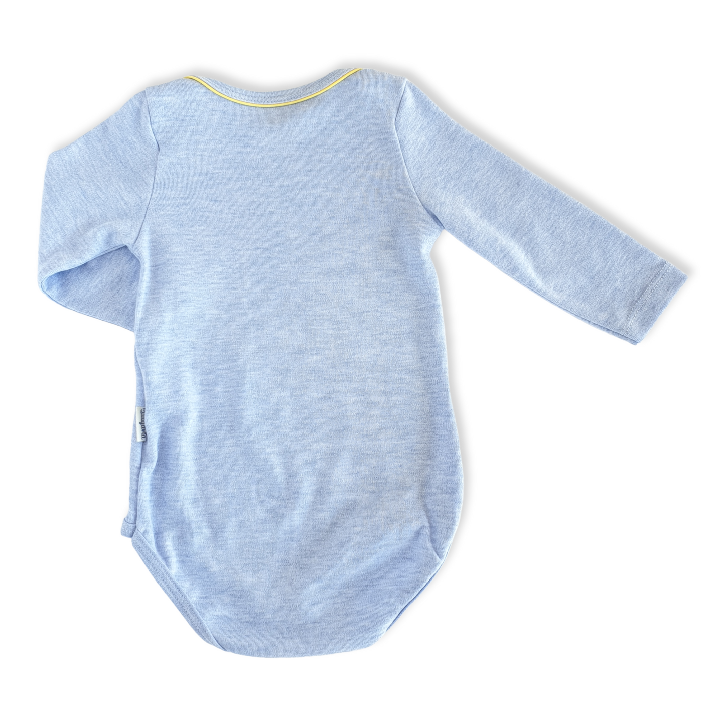 Organic Cotton Blue Basic Unisex Body-Basic, Body, Bodysuit, Boy, catboy, catgirl, catunisex, Creeper, Long Sleeve, Onesie, Organic, Yellow-Babydola-[Too Twee]-[Tootwee]-[baby]-[newborn]-[clothes]-[essentials]-[toys]-[Lebanon]