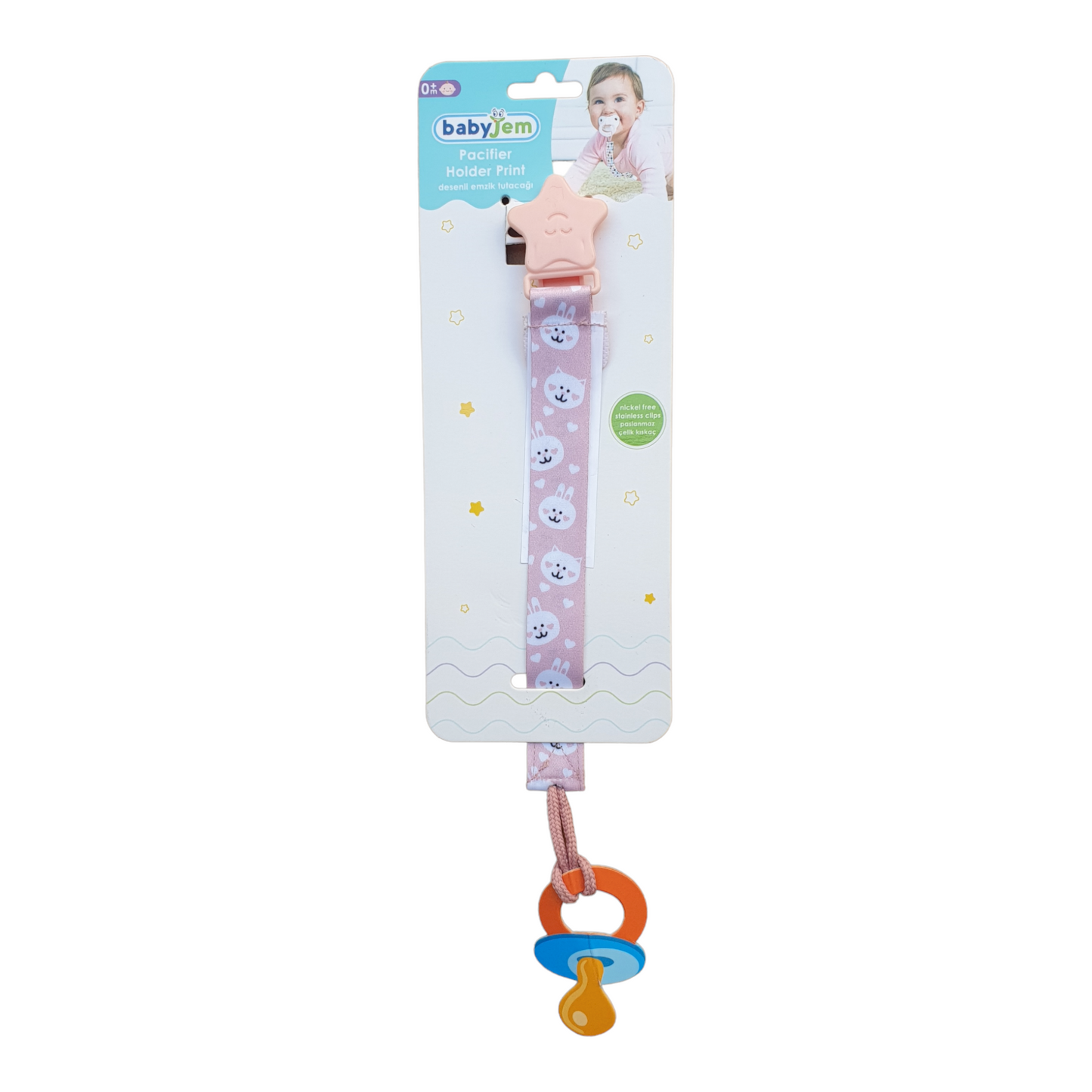 Babyjem - Rabbit Baby Girl Pacifier Hanger