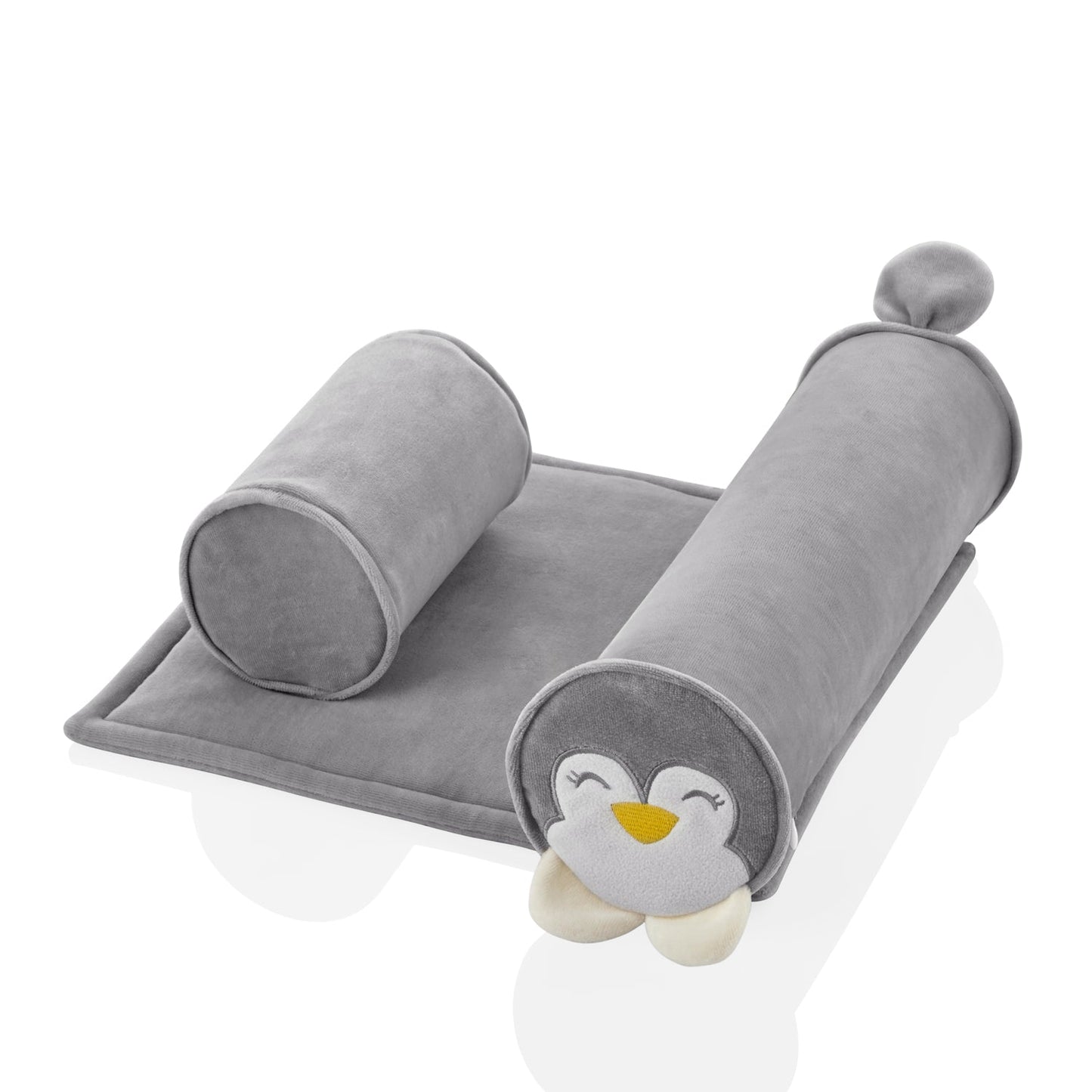 Babyjem - Grey Side Sleep Pillow With Penguin
