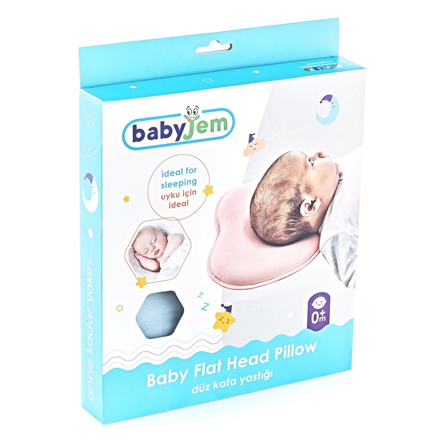 Grey Anti Flat Head Pillow-Anitflat, Anti-flat, catbabygear, Girl Boy, Grey, Head, Pillow, Protect, Safe, Skull, Sleep, Unisex-Babyjem-[Too Twee]-[Tootwee]-[baby]-[newborn]-[clothes]-[essentials]-[toys]-[Lebanon]