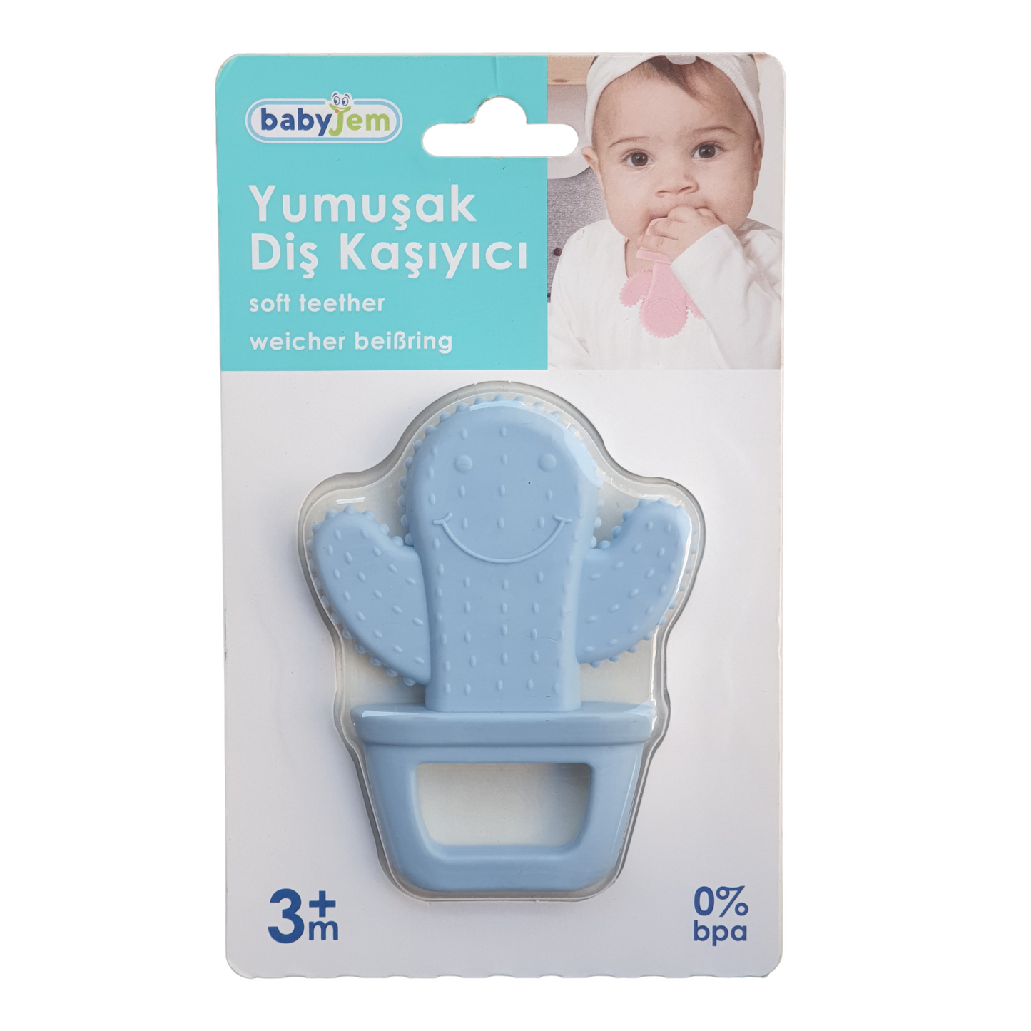 Babyjem - Blue Cactus Teether