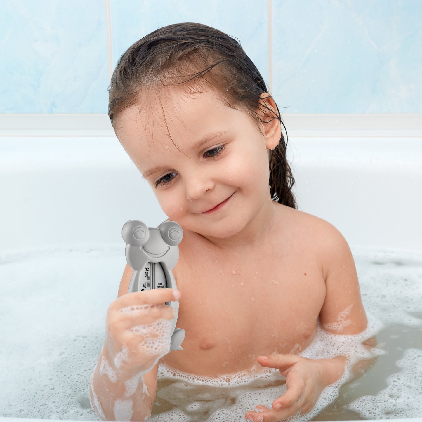 Grey Bath and Room Thermometer