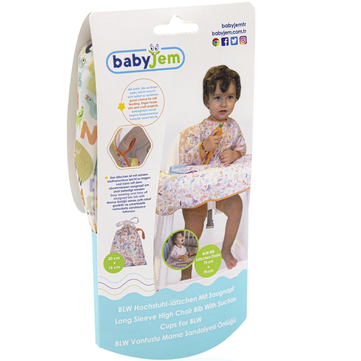 Long Sleeve Bib With Suction Cups