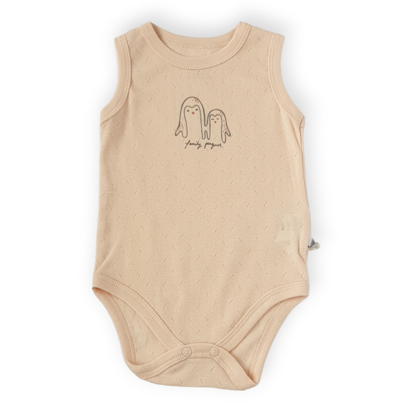 Basic Light Pink Sleeveless Body with Penguins