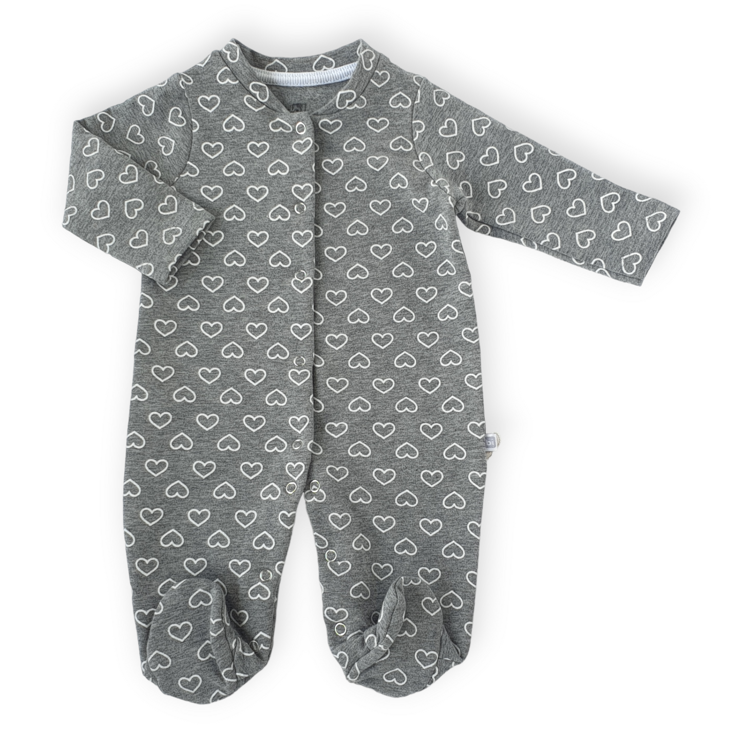 Grey Jumpsuit with Hearts