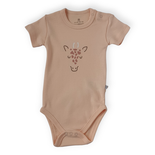 Pink Giraffe Body-Body, Bodysuit, Catgirl, Creeper, Giraffe, Girl, Onesie, Pink, Short sleeve, SS23-BiBaby-[Too Twee]-[Tootwee]-[baby]-[newborn]-[clothes]-[essentials]-[toys]-[Lebanon]