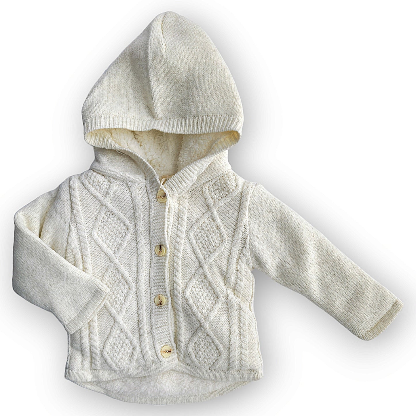 Beige Wellsoft Tricot Jacket with Hoodie