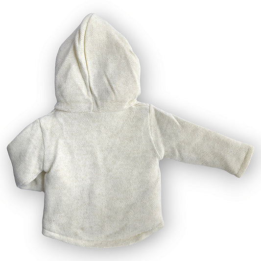 Beige Wellsoft Tricot Jacket with Hoodie