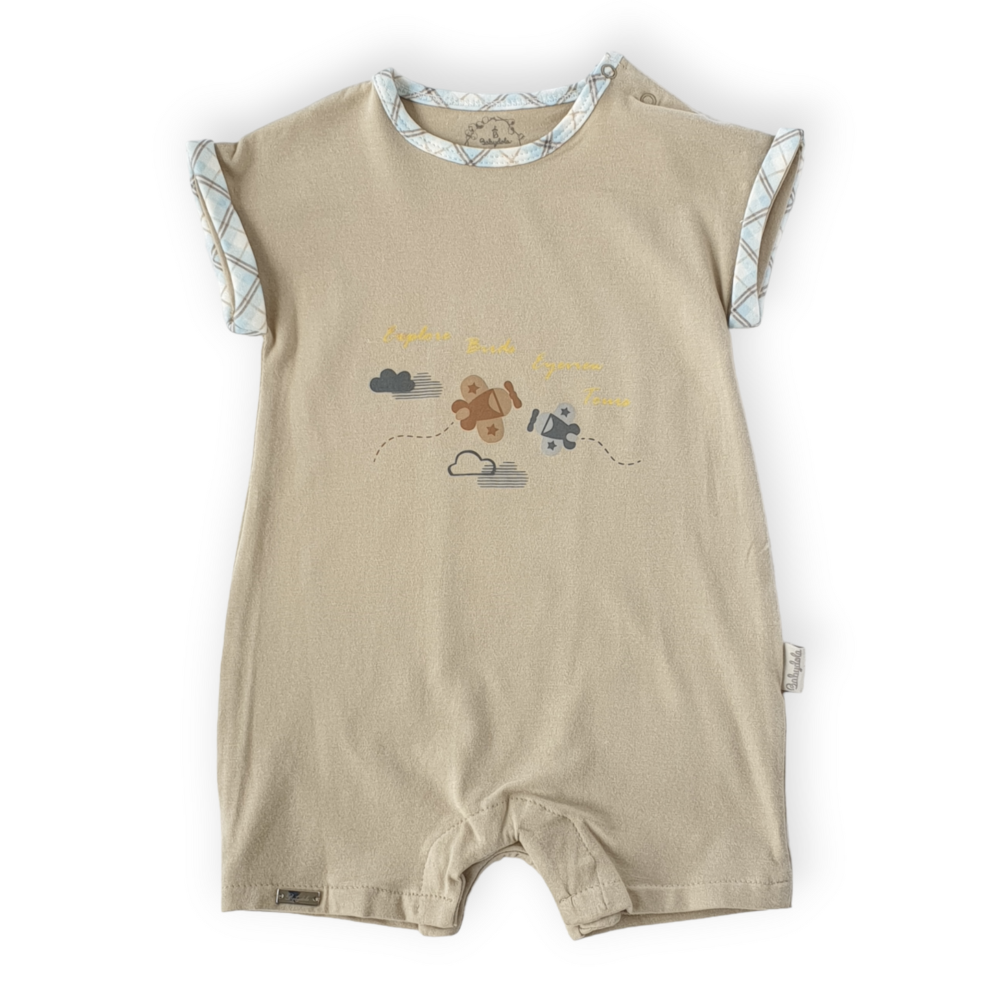 Bird's Eyeview Beige Baby Romper