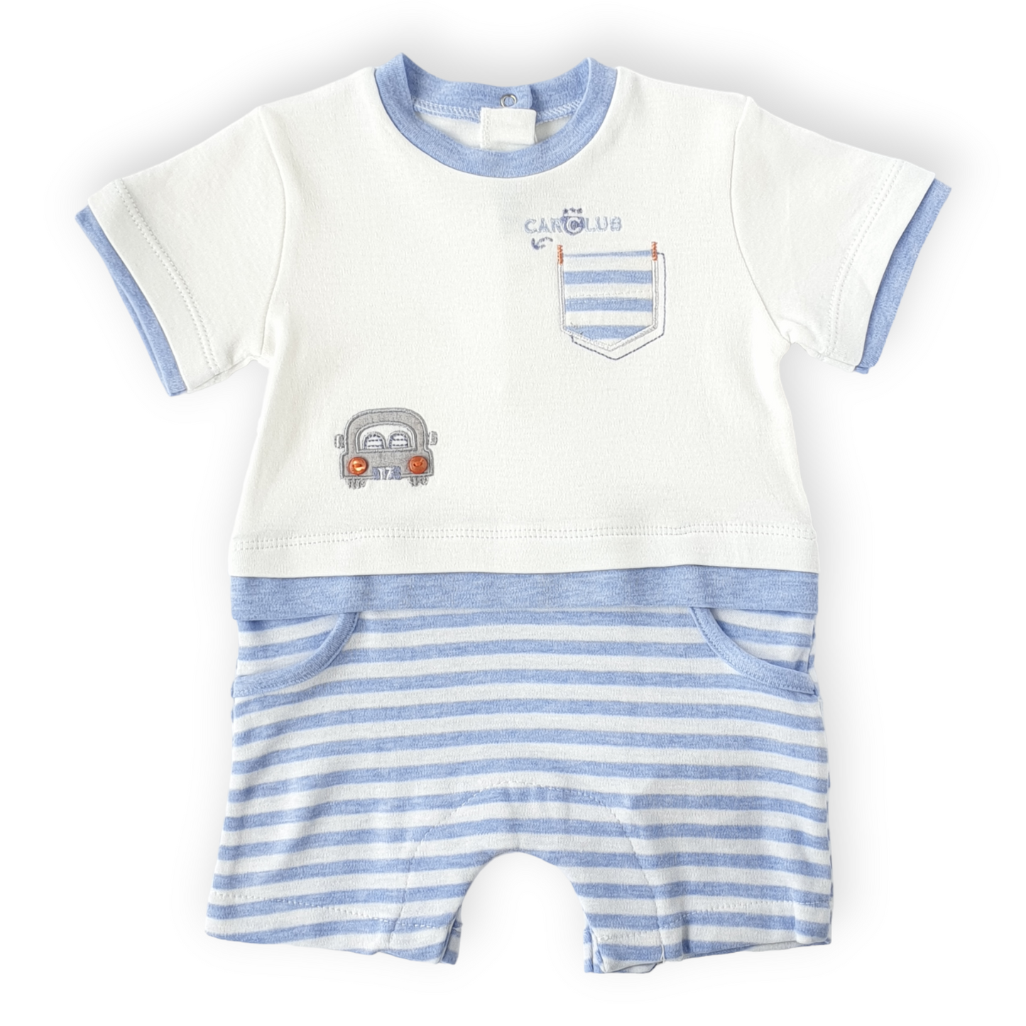 Car Club Romper with Pockets