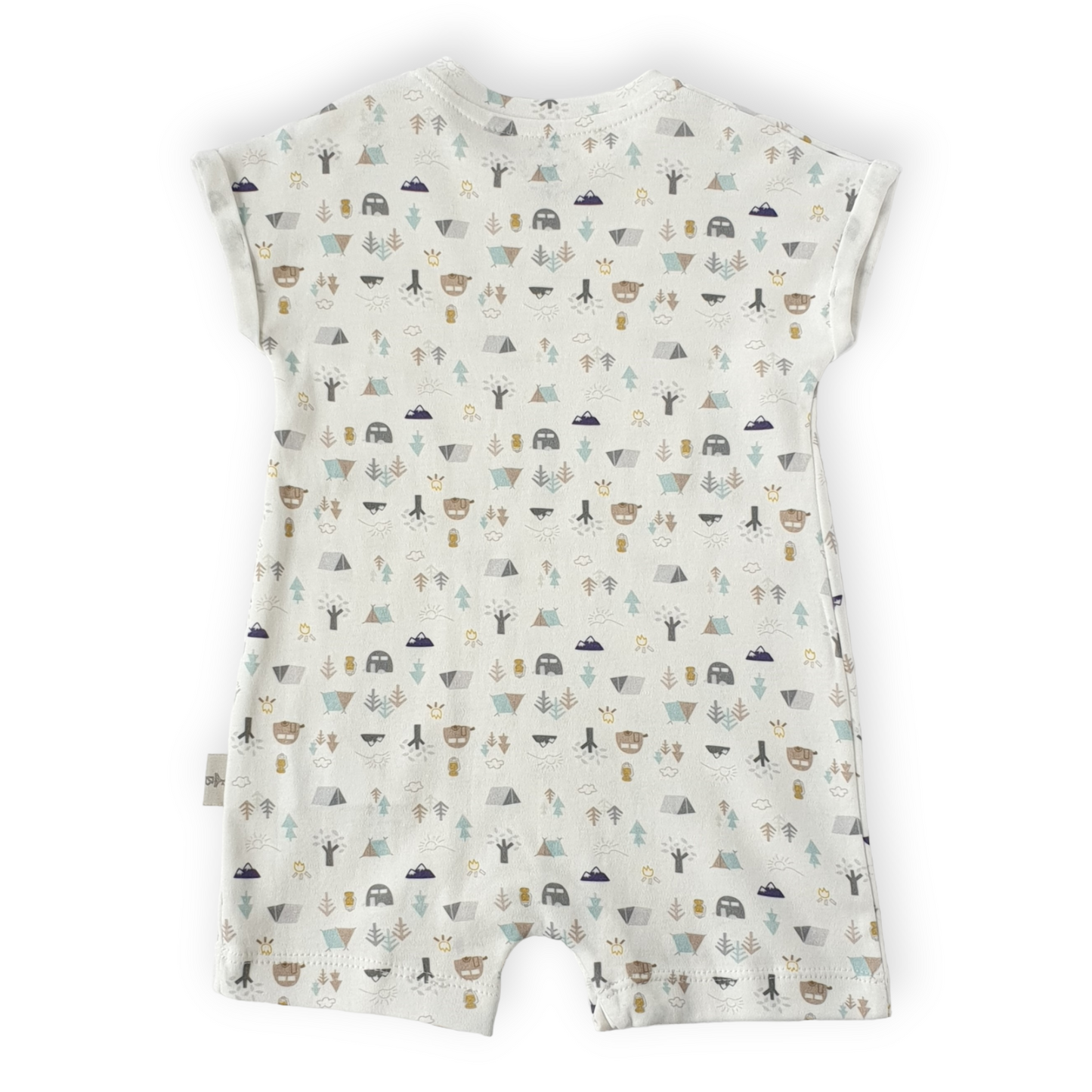 Camping Theme Off-White Romper