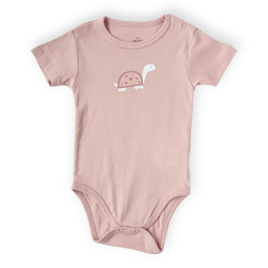 Basic Light Pink Body with Turtle-Body, Bodysuit, Catgirl, Creeper, Girl, Onesie, Pink, Short sleeve, SS23, Turtle-Bimini-[Too Twee]-[Tootwee]-[baby]-[newborn]-[clothes]-[essentials]-[toys]-[Lebanon]