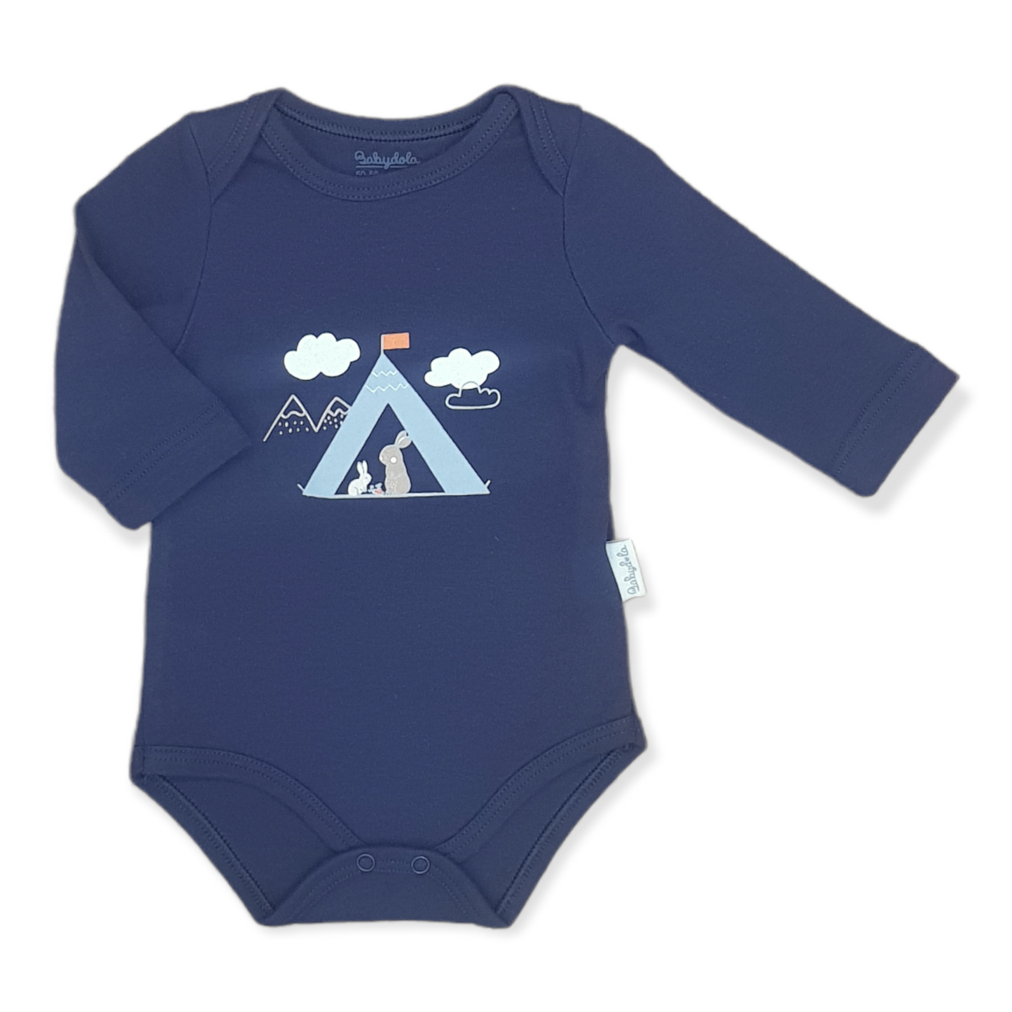Babydola - Organic Cotton Long Sleeve Navy Blue Rabbit Camp Unisex Body