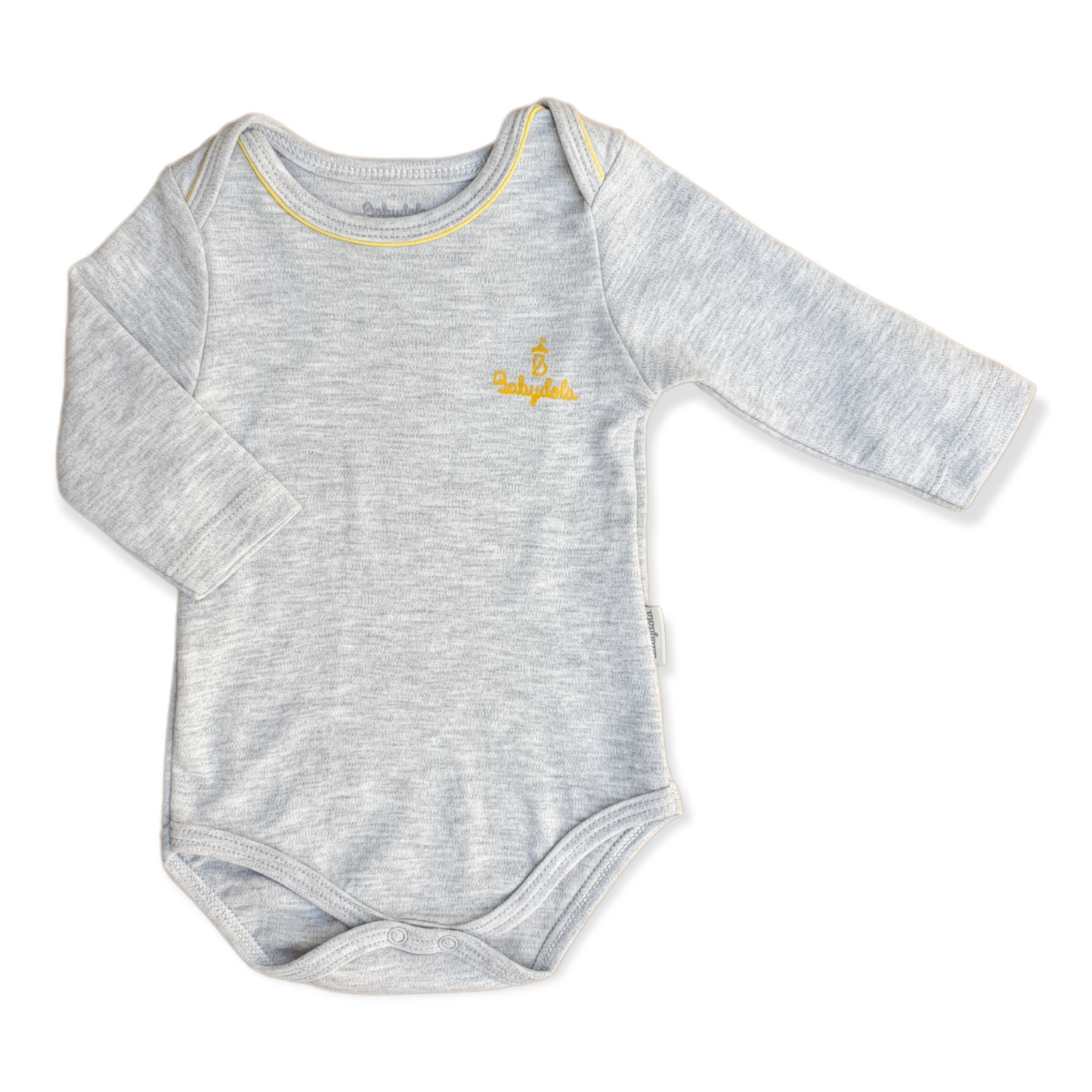 Babydola - Organic Cotton Long Sleeve Grey Basic Unisex Body