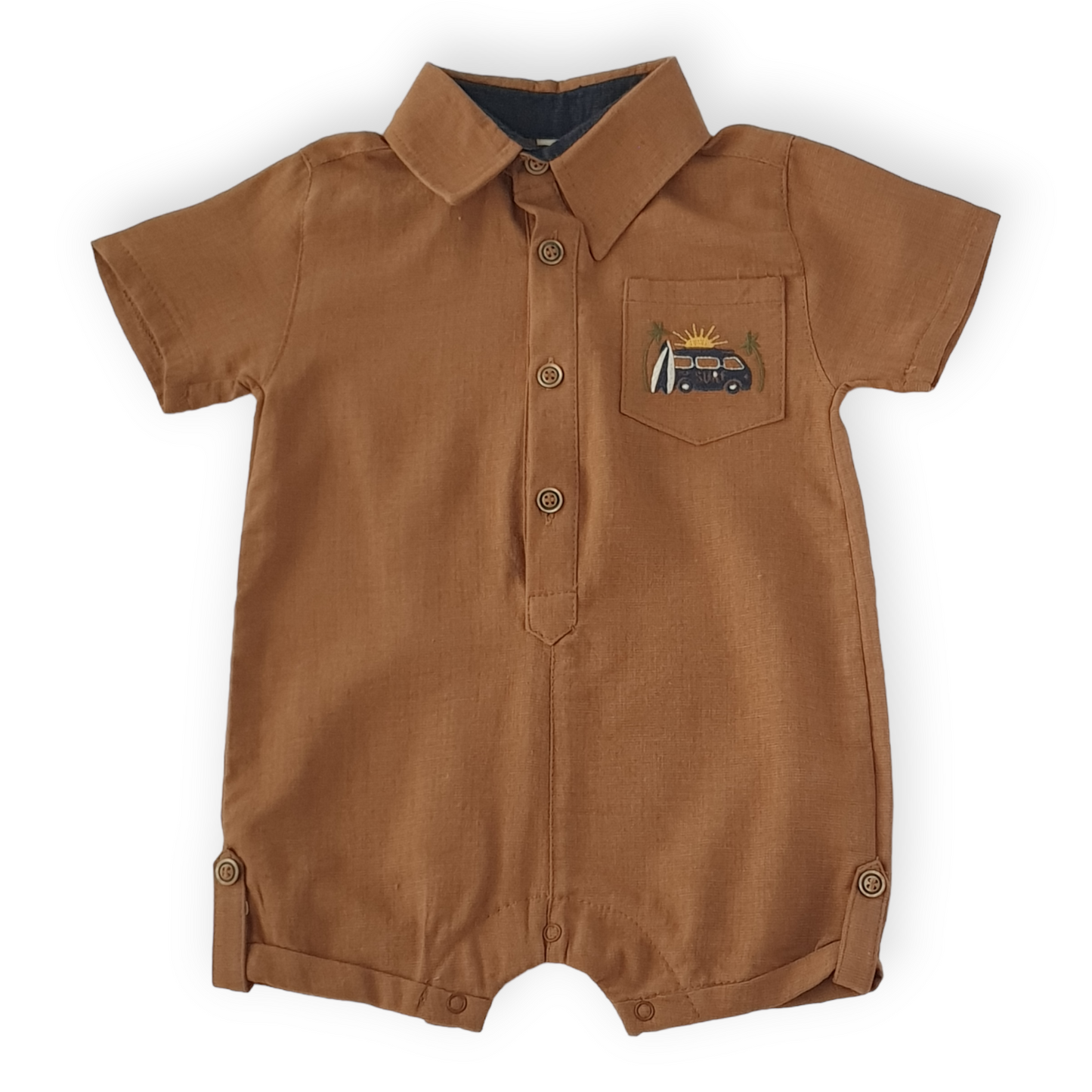 Brown Surfing Romper