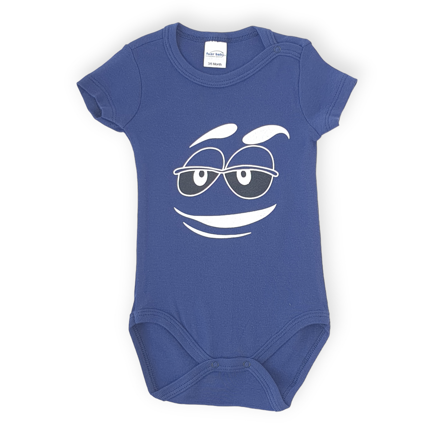 Navy Blue Smiley Face Unisex Body