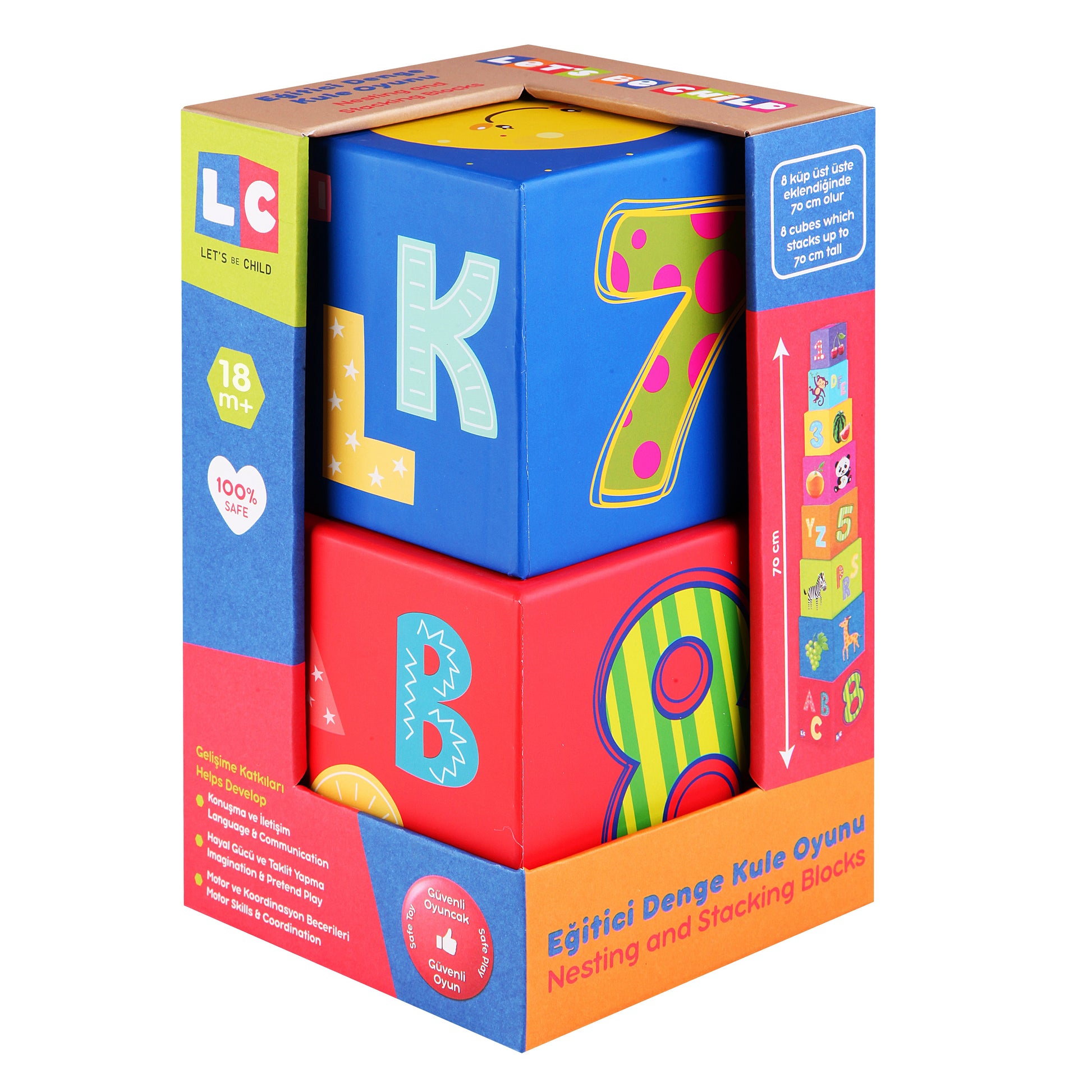 Educational Stack up Cubes-Blocks, Build, catedu, Communication, Coordination, Cups, Imagination, Language, Motor, Pretend, Skills, Stack, Tower-Let's Be Child-[Too Twee]-[Tootwee]-[baby]-[newborn]-[clothes]-[essentials]-[toys]-[Lebanon]