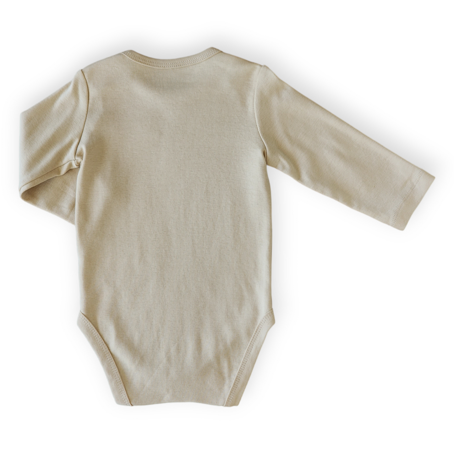 Organic Cotton Beige Basic Body-Basic, Beige, Body, Bodysuit, Boy, catboy, catgirl, catunisex, Creeper, FW23, Girl, Long sleeve, Onesie, Unisex-Mother Love-[Too Twee]-[Tootwee]-[baby]-[newborn]-[clothes]-[essentials]-[toys]-[Lebanon]
