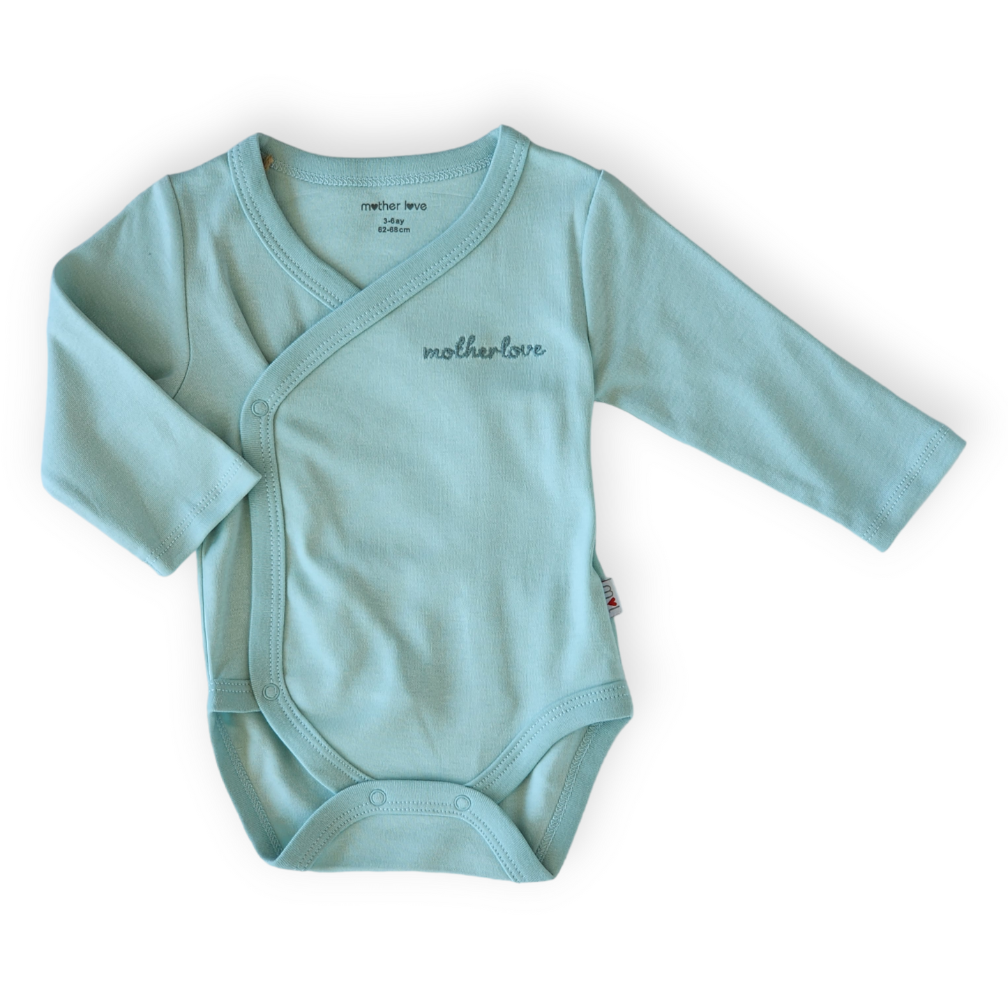 Organic Cotton Basic Cyan Wrapover Body
