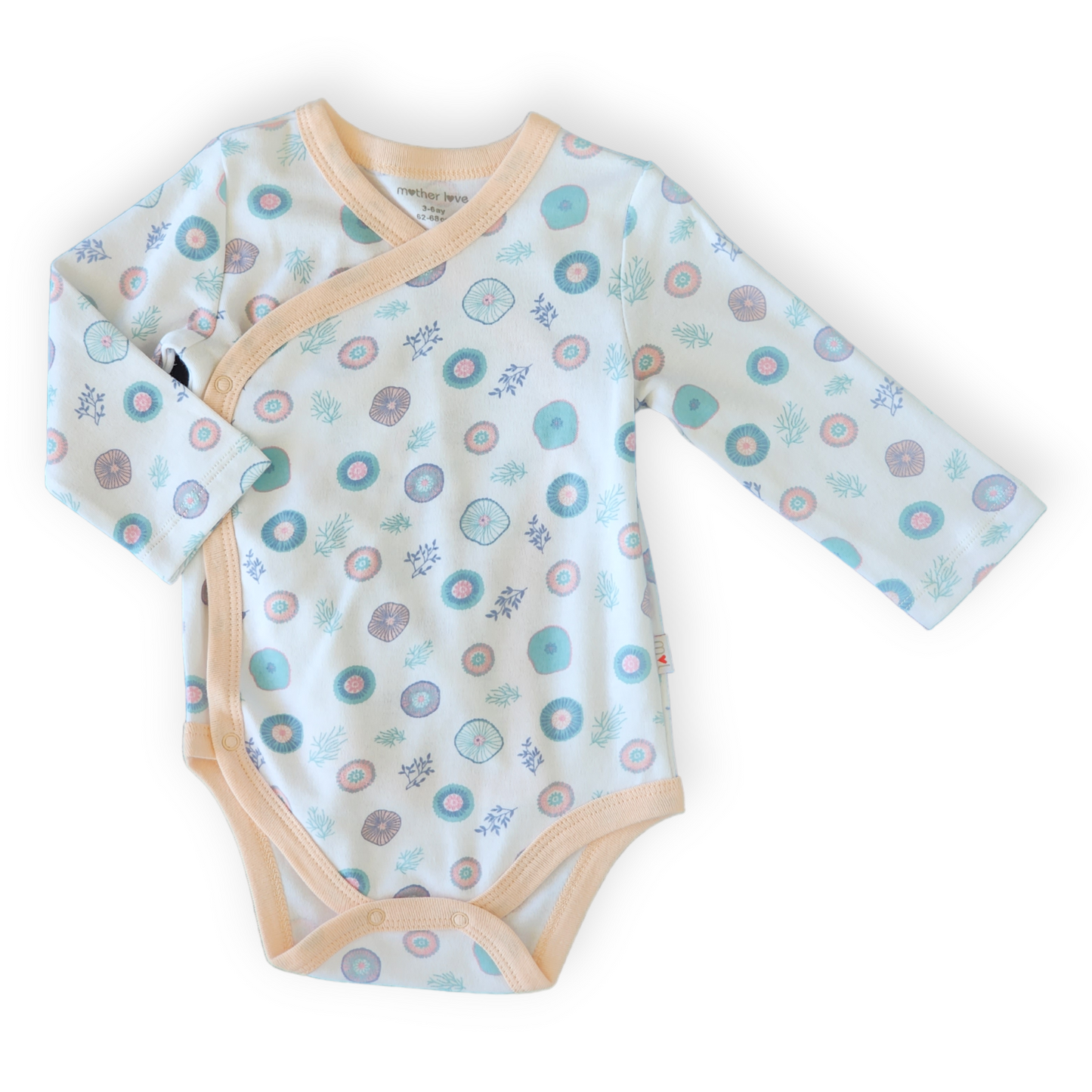 Organic Cotton Coral Plants Wrapover Body