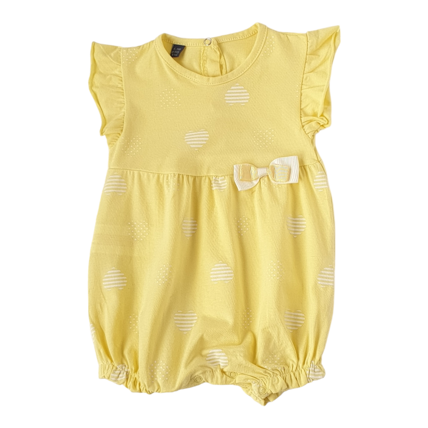 Yellow Romper with Hearts