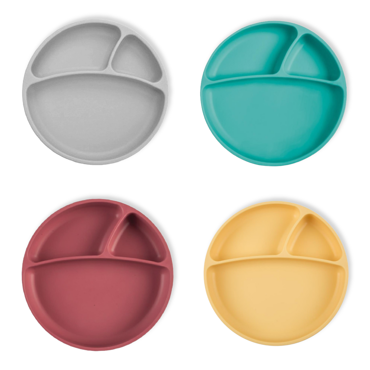 Silicone Portions Plate with Suction Base