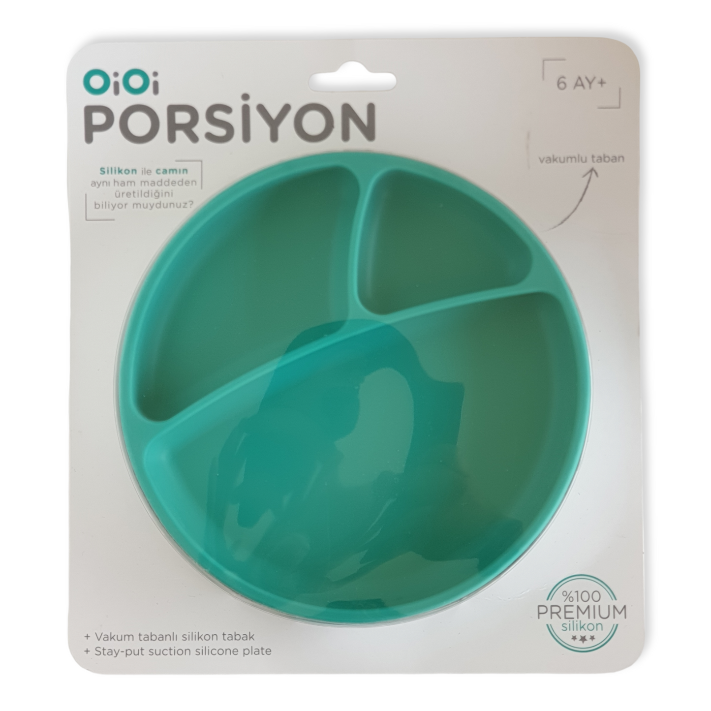 Silicone Portions Plate with Suction Base