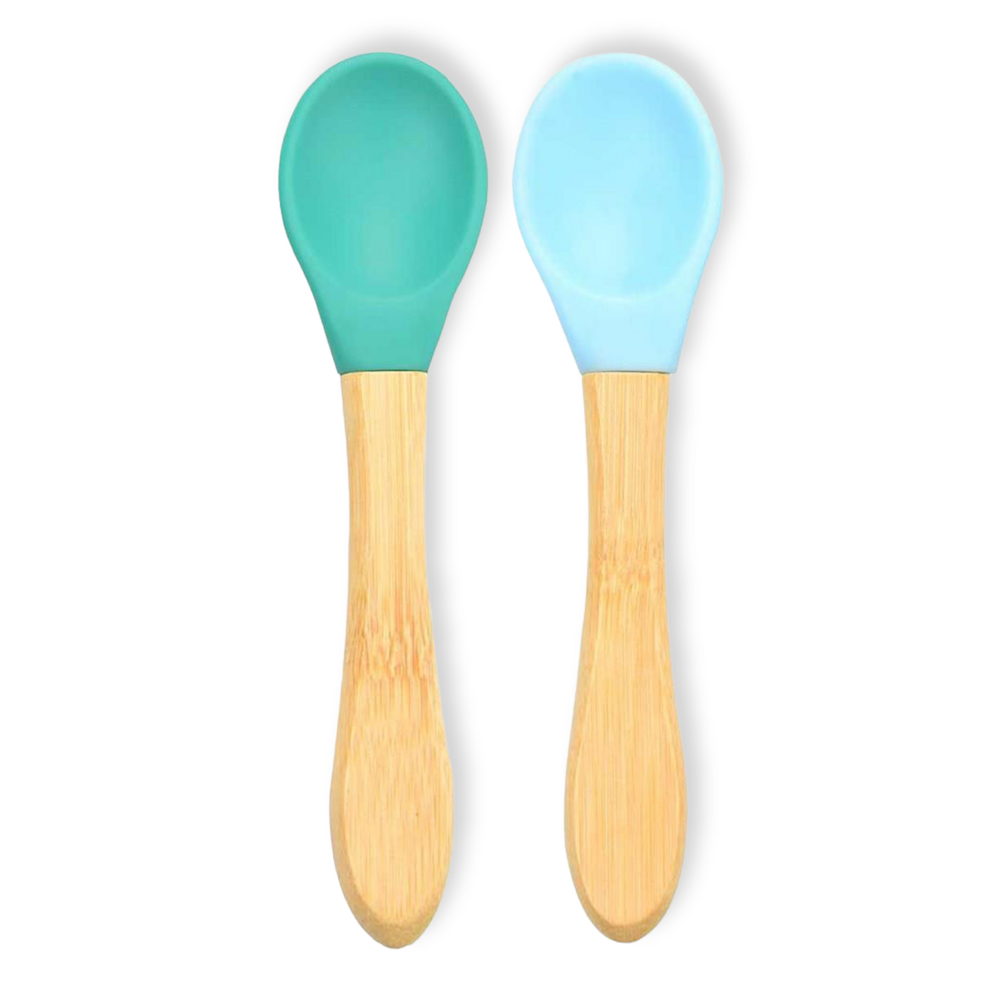 Silicone Spoon with Wooden Handles (2pcs)