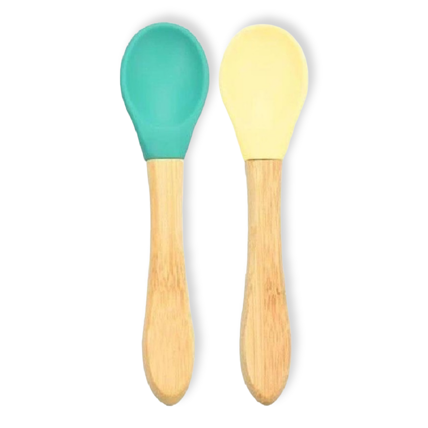 Silicone Spoon with Wooden Handles (2pcs)