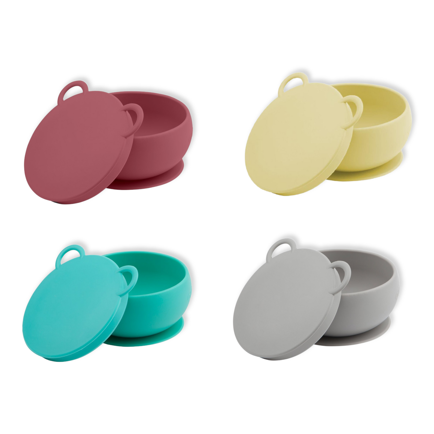 Silicone Bowly Bowl with Lid and Suction Base