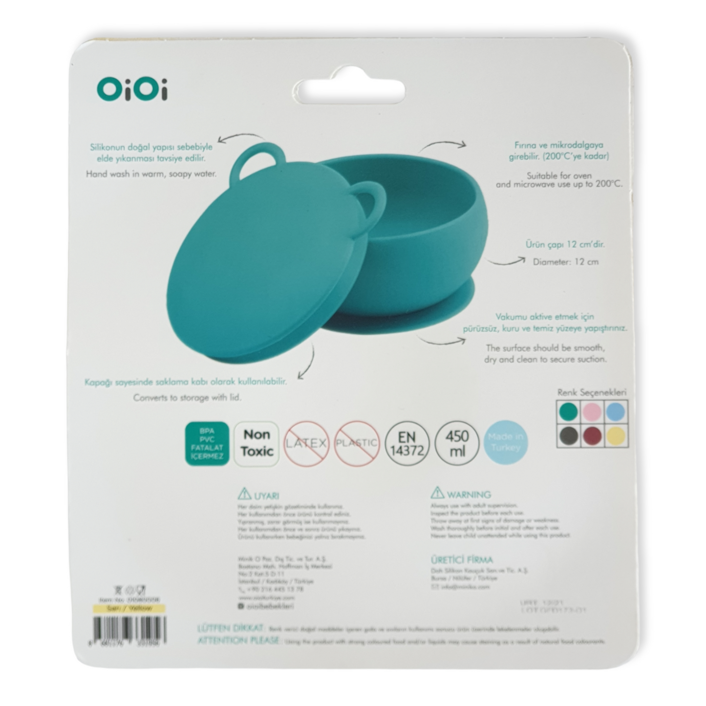 Silicone Bowly Bowl with Lid and Suction Base