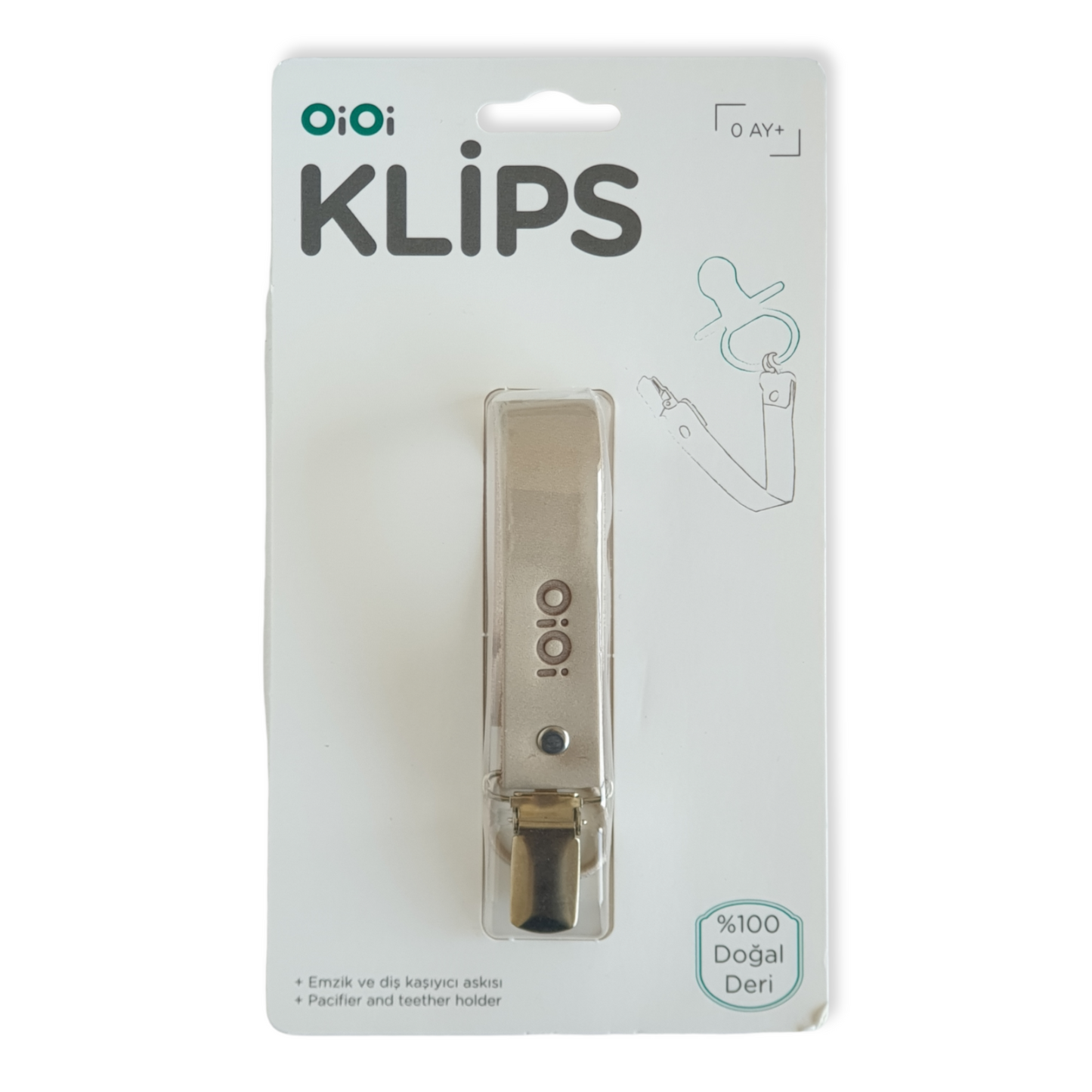 Genuine Leather Klips Pacifier Holder