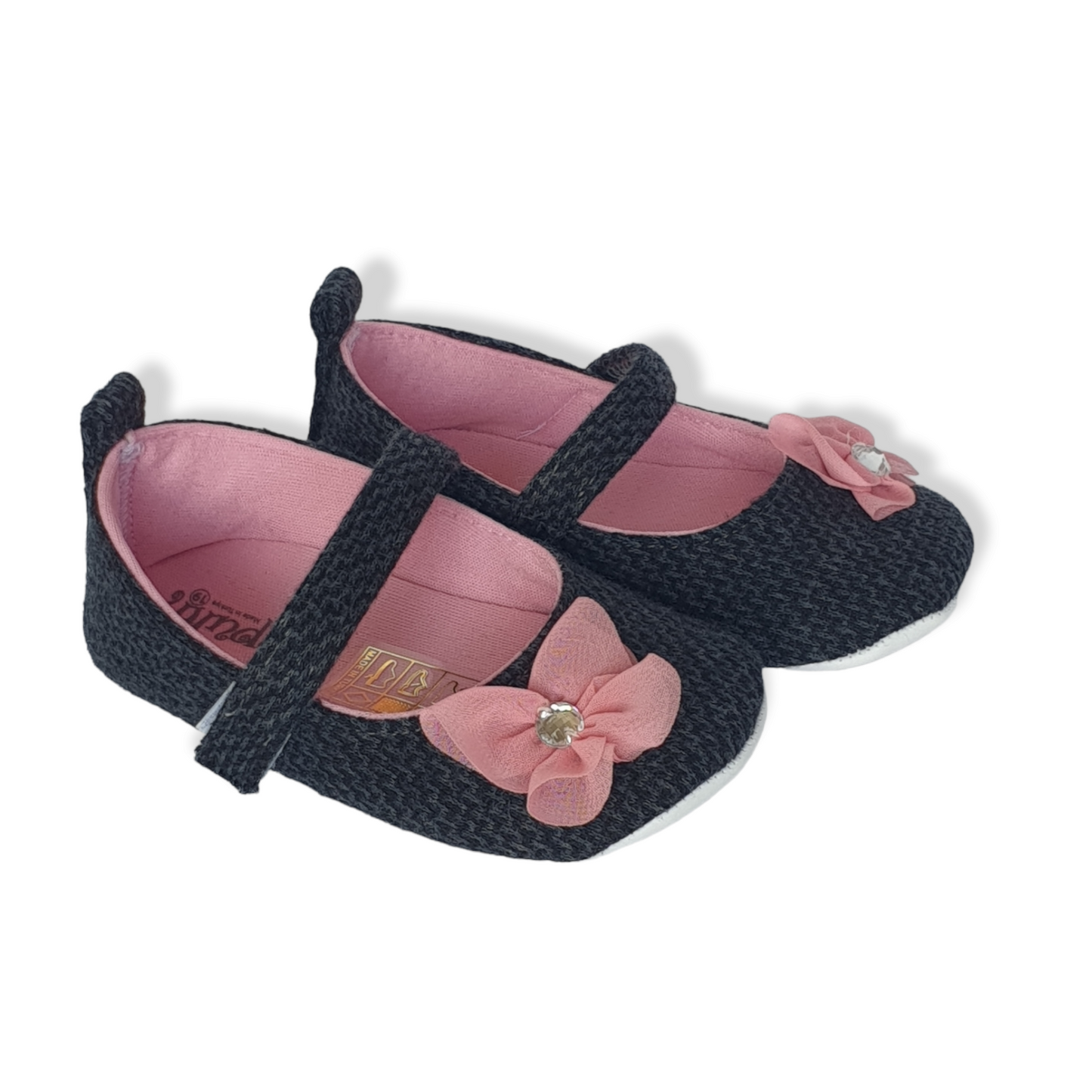 Black Ballerinas Baby Shoes