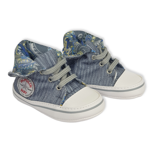 Blue Sneakers Baby Shoes-Baby shoe, Blue, Boots, catshoes, catunisex, Shoe, Shoes, Sneakers-Papulin-[Too Twee]-[Tootwee]-[baby]-[newborn]-[clothes]-[essentials]-[toys]-[Lebanon]
