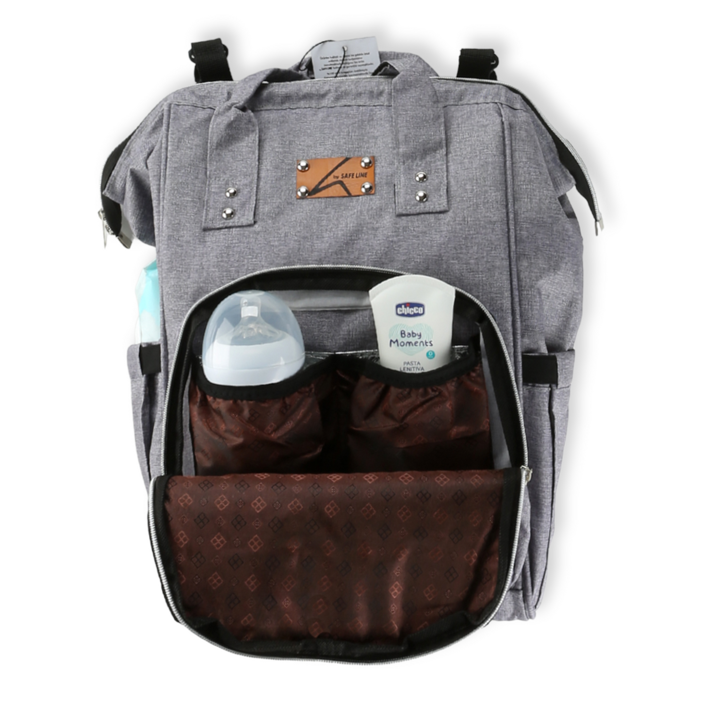 Light Grey Mommy Bag-Bag, Bags, catbabygear, catbag, Changing, Diapers, Grey, Maternity, Nappy, Nursery, Travel-Safe Line-[Too Twee]-[Tootwee]-[baby]-[newborn]-[clothes]-[essentials]-[toys]-[Lebanon]