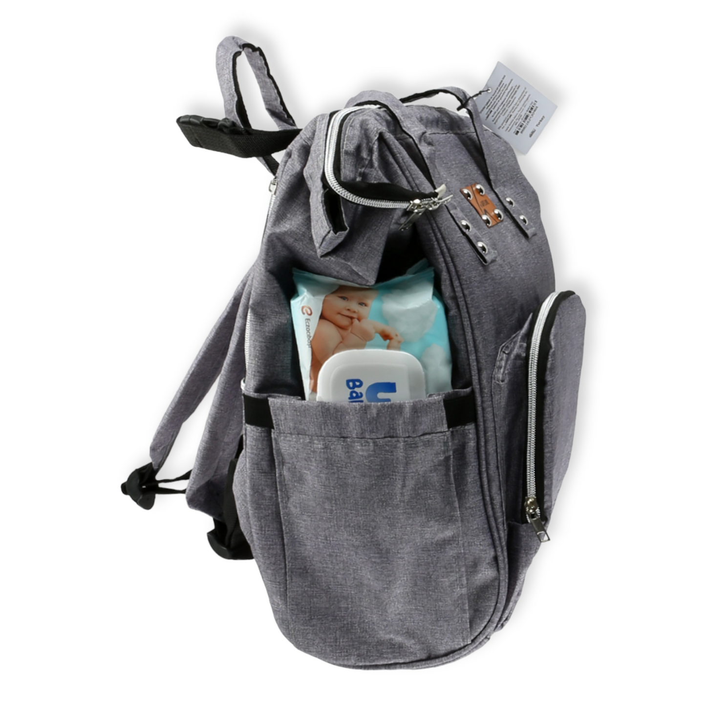 Light Grey Mommy Bag-Bag, Bags, catbabygear, catbag, Changing, Diapers, Grey, Maternity, Nappy, Nursery, Travel-Safe Line-[Too Twee]-[Tootwee]-[baby]-[newborn]-[clothes]-[essentials]-[toys]-[Lebanon]