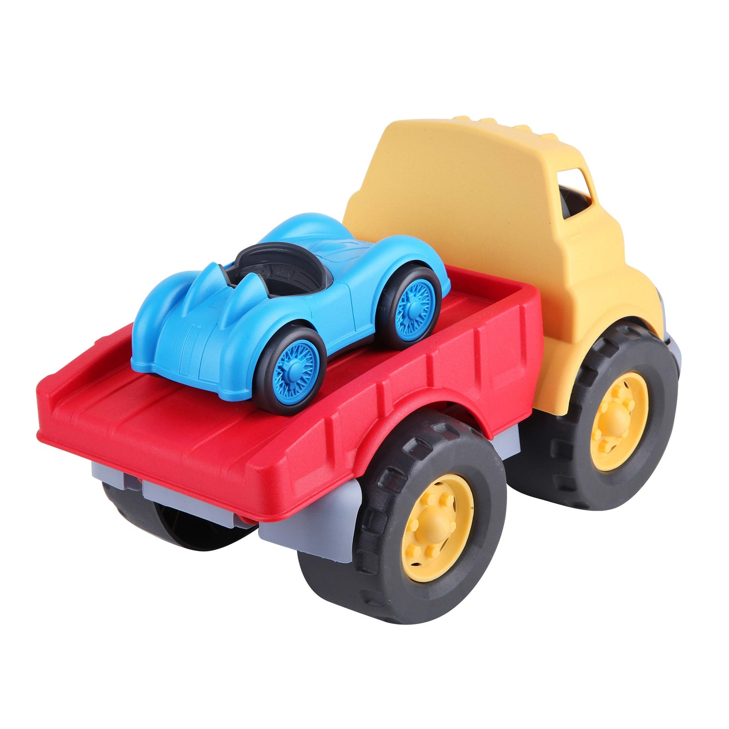 Flat Bed Truck and Race Car
