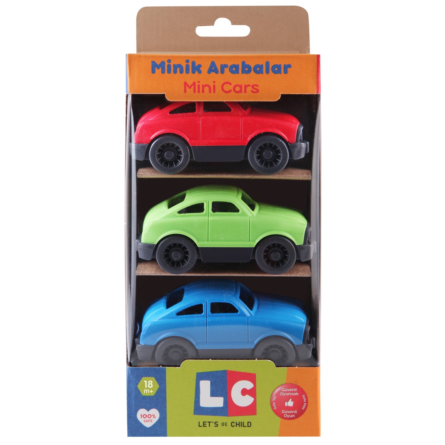 Green-Orange-Blue Mini Cars (3pcs)