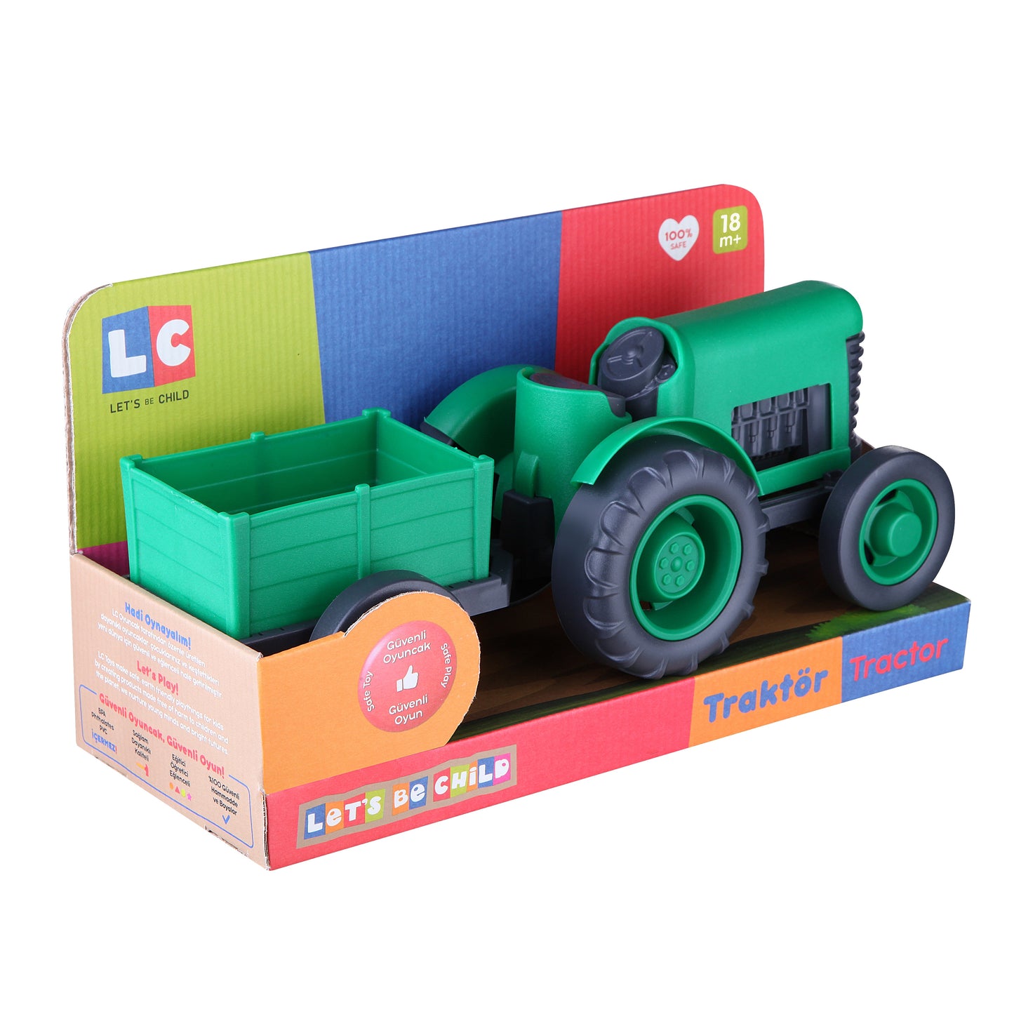 Green Tractor with Wagon