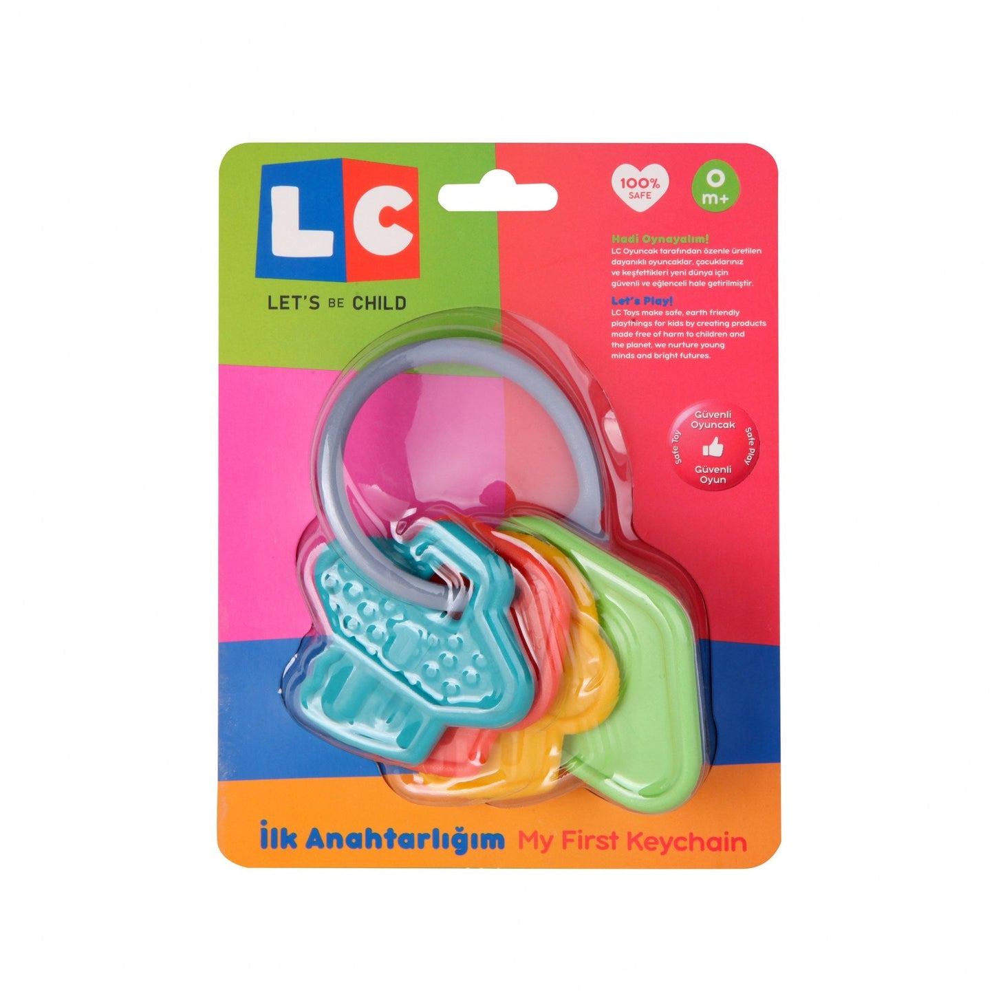 My First Keychain Teether-catrat, catteether, Chain, Colors, Coordination, Hard, Hear, Key, Keys, Play, Rattle, Sense, Skills, Soft, Sound, Touch-Let's Be Child-[Too Twee]-[Tootwee]-[baby]-[newborn]-[clothes]-[essentials]-[toys]-[Lebanon]