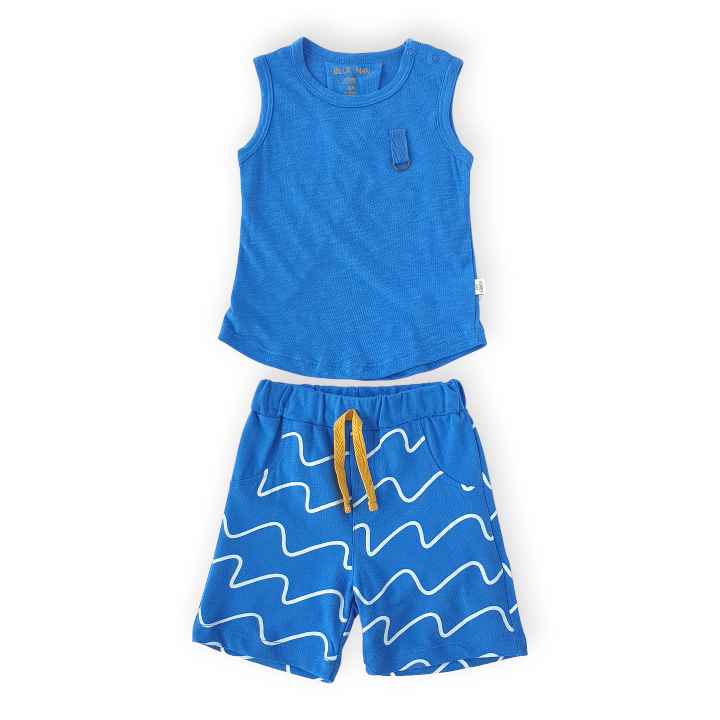 Waves Baby Boy Navy Blue Set